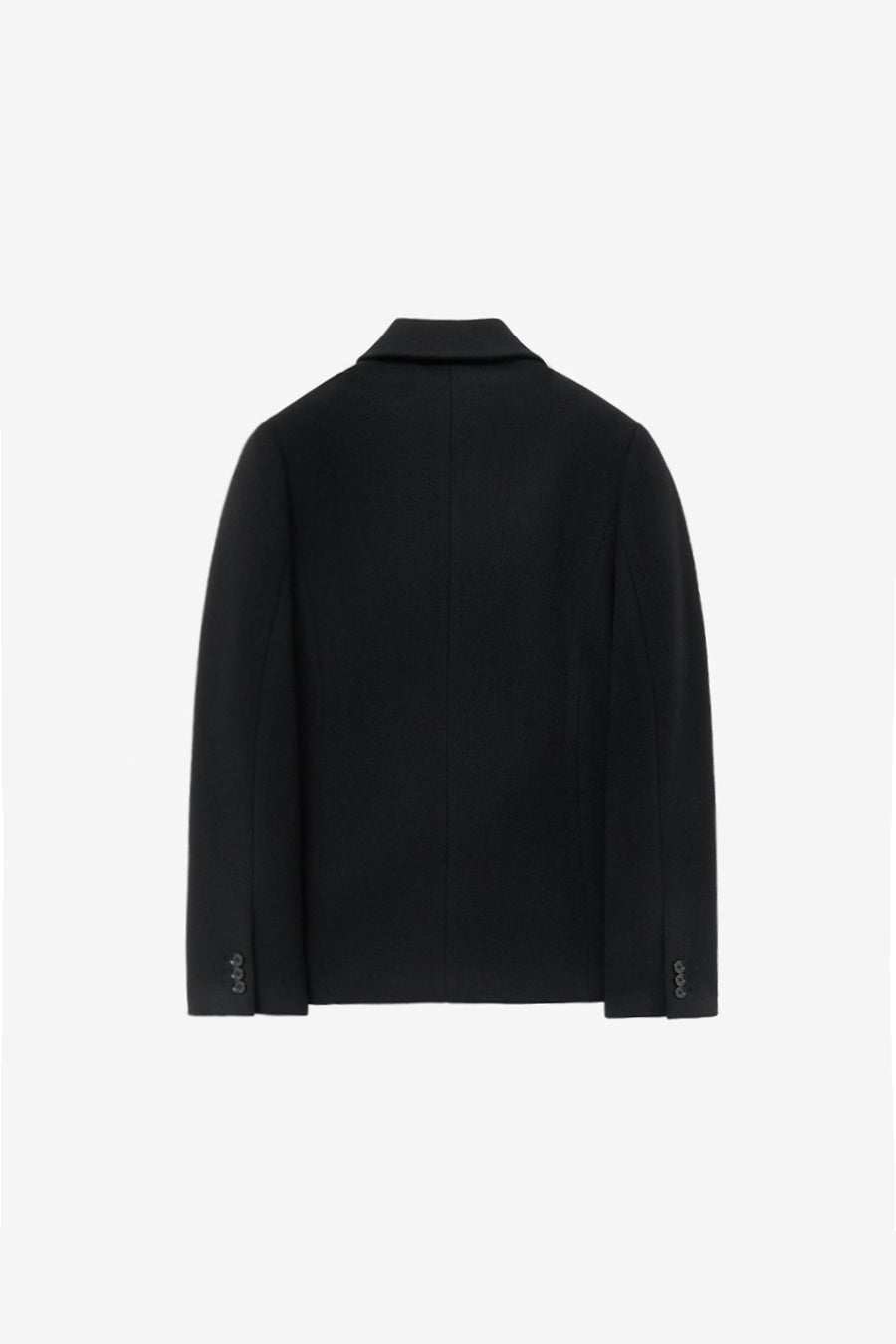 Wool Three-Button Blazer BLACK