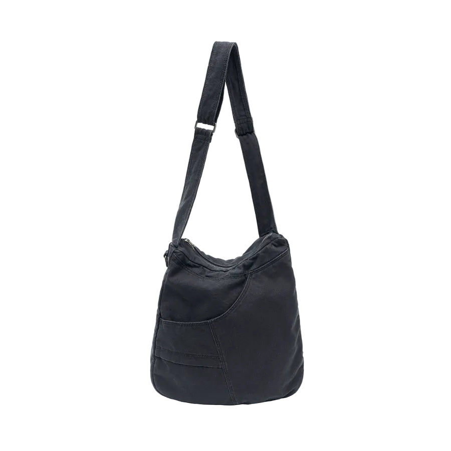 Washed Canvas Crossbody Bag CHARCOAL