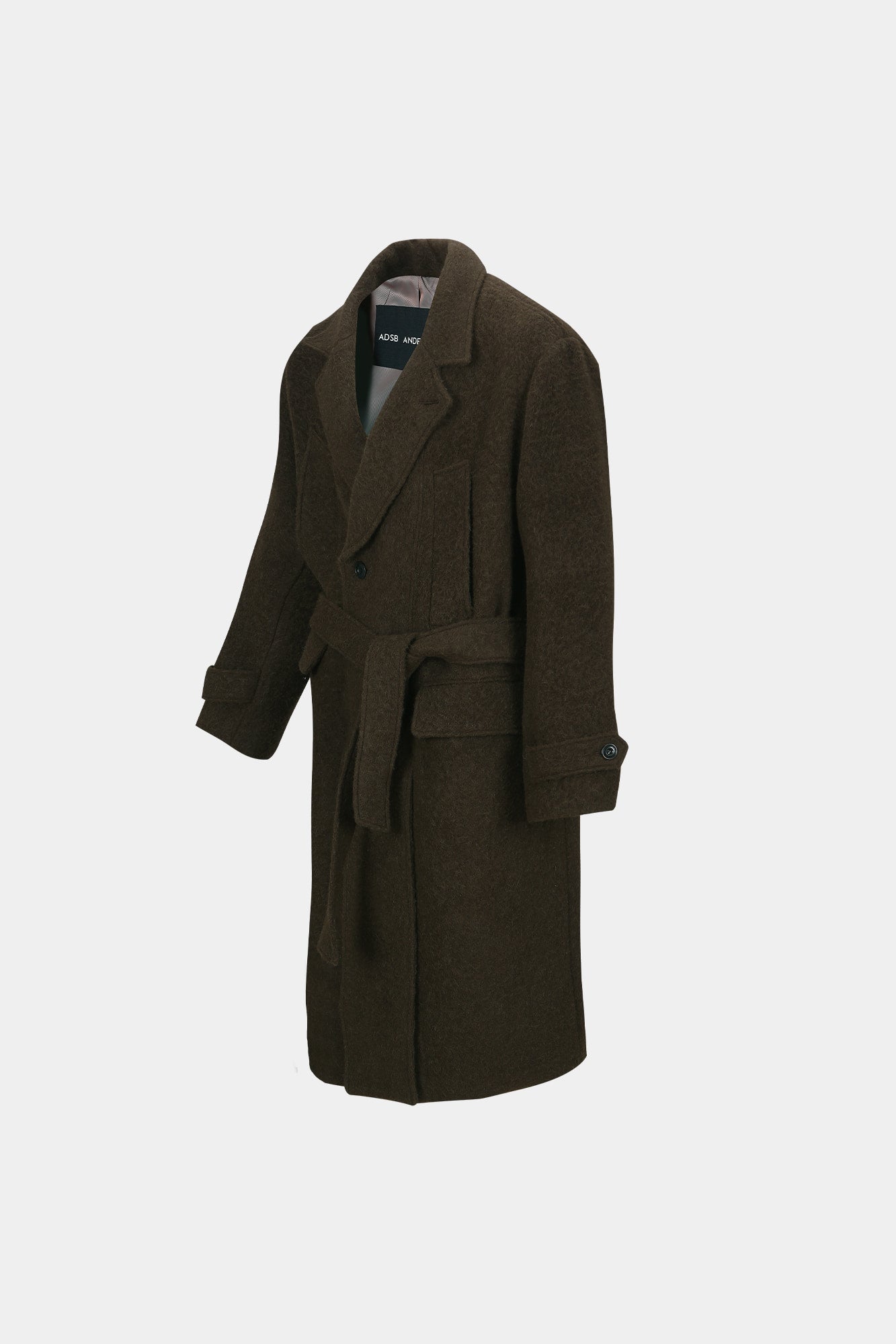 MATTIA SHAGGY WOOL ROBE COAT awa714m (BROWN)