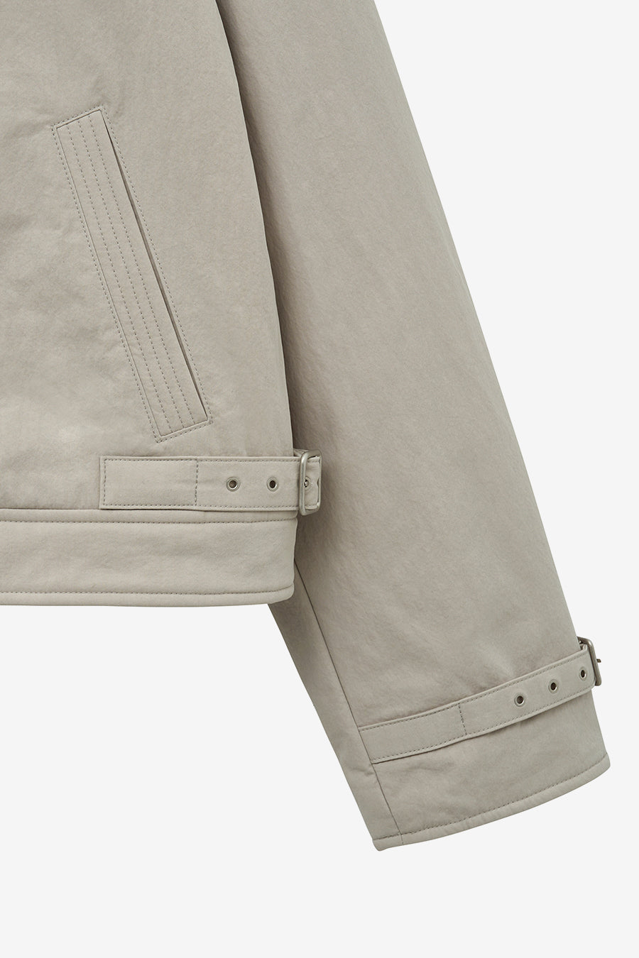 Spread Fur Collar Jumper GREY BEIGE