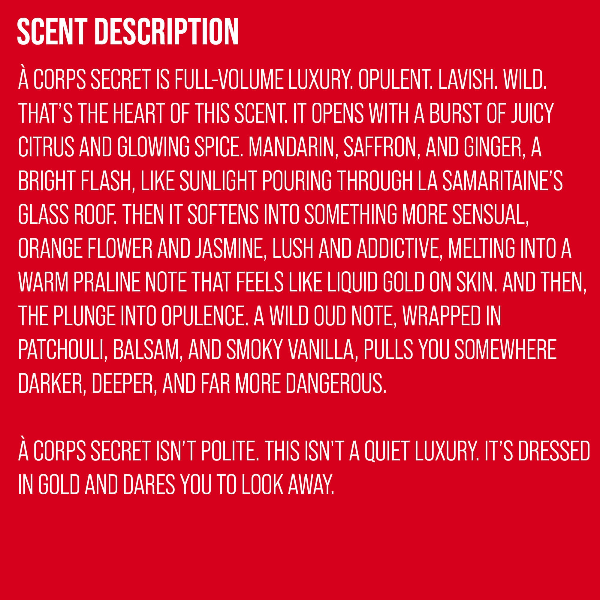 A CORPS SECRET 50ML