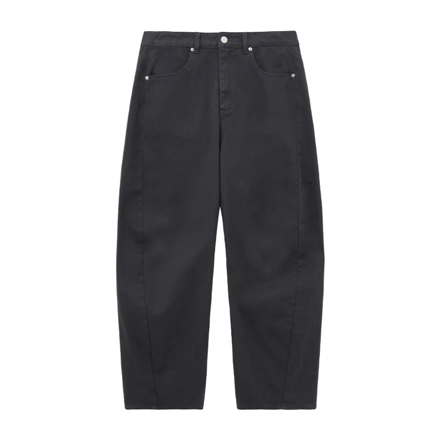 Curved Wide Jeans CHARCOAL