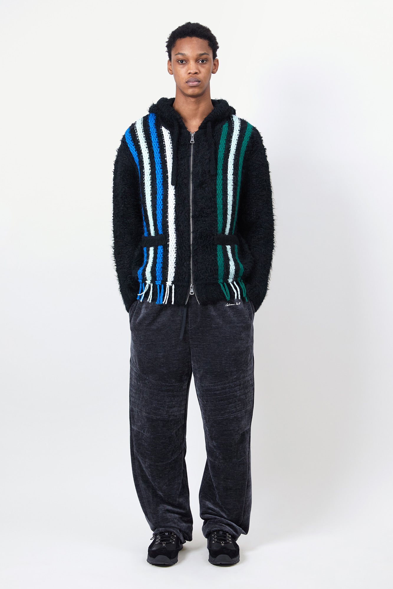 BIKER TRACK PANTS apa859u (CHARCOAL)