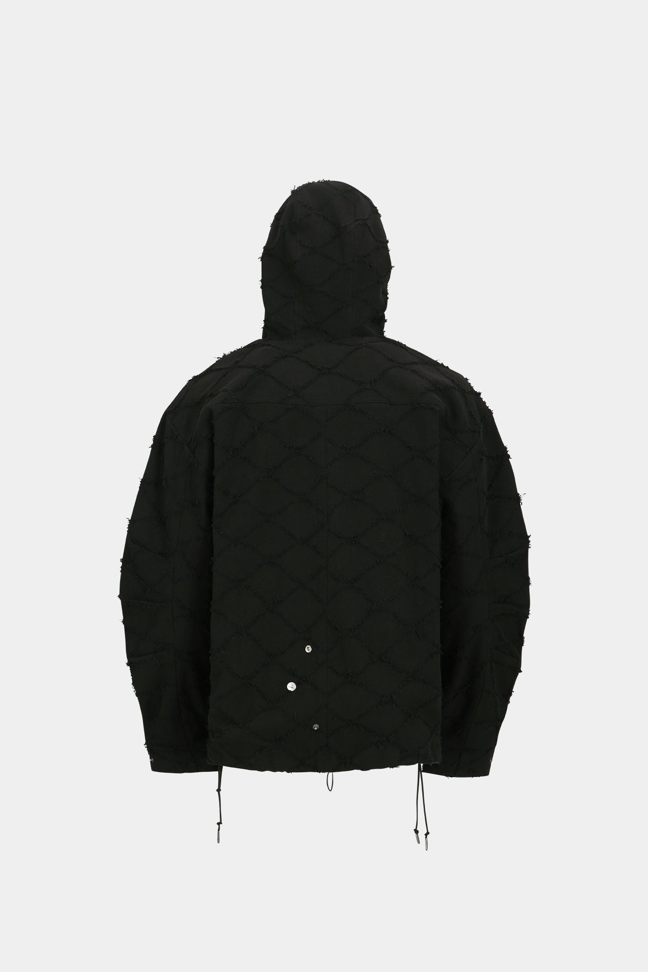 LACE-UP ANORAK HOODIE atb1141m(BLACK)