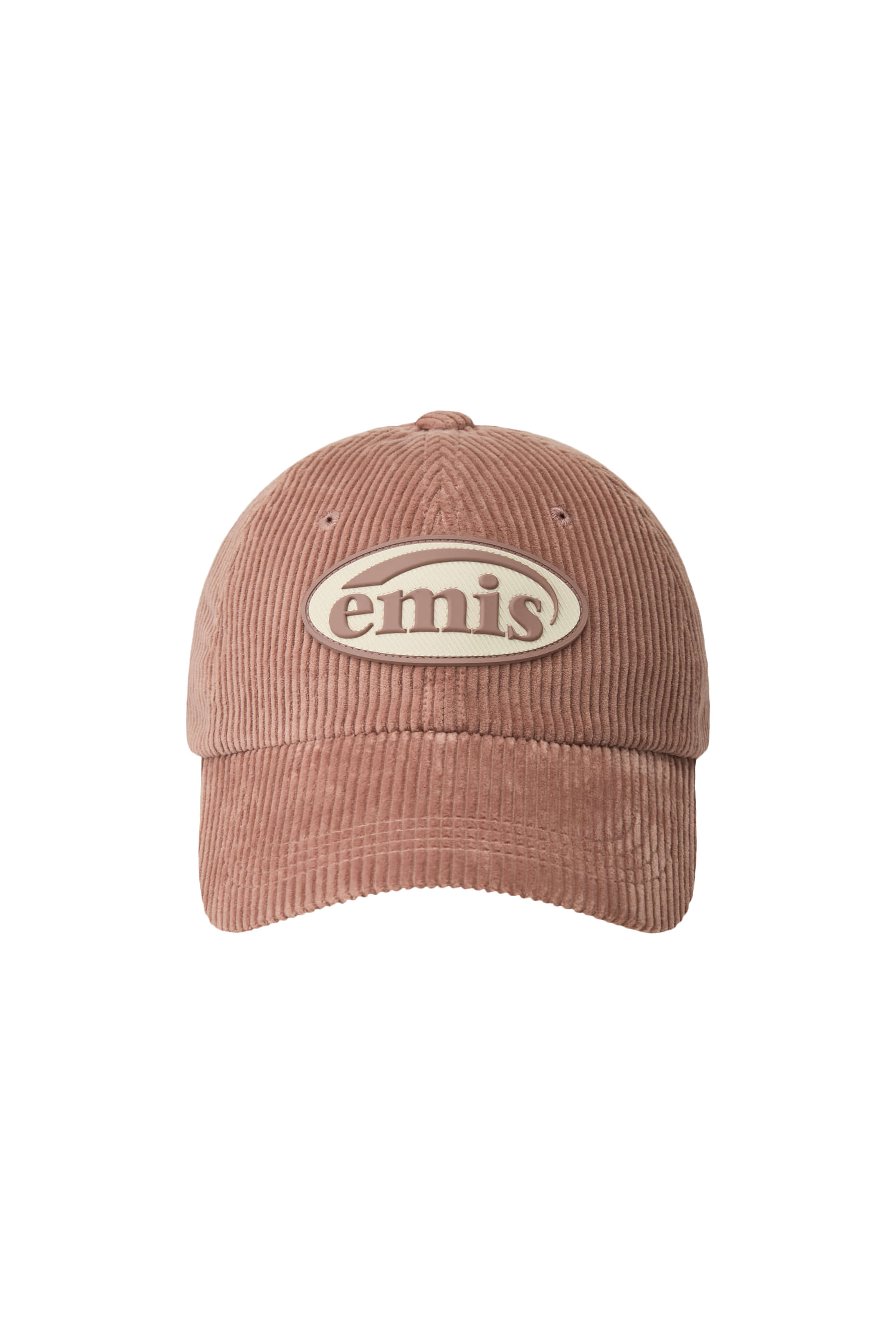 RUBBER PATCH CORDUROY BALL CAP-PINK