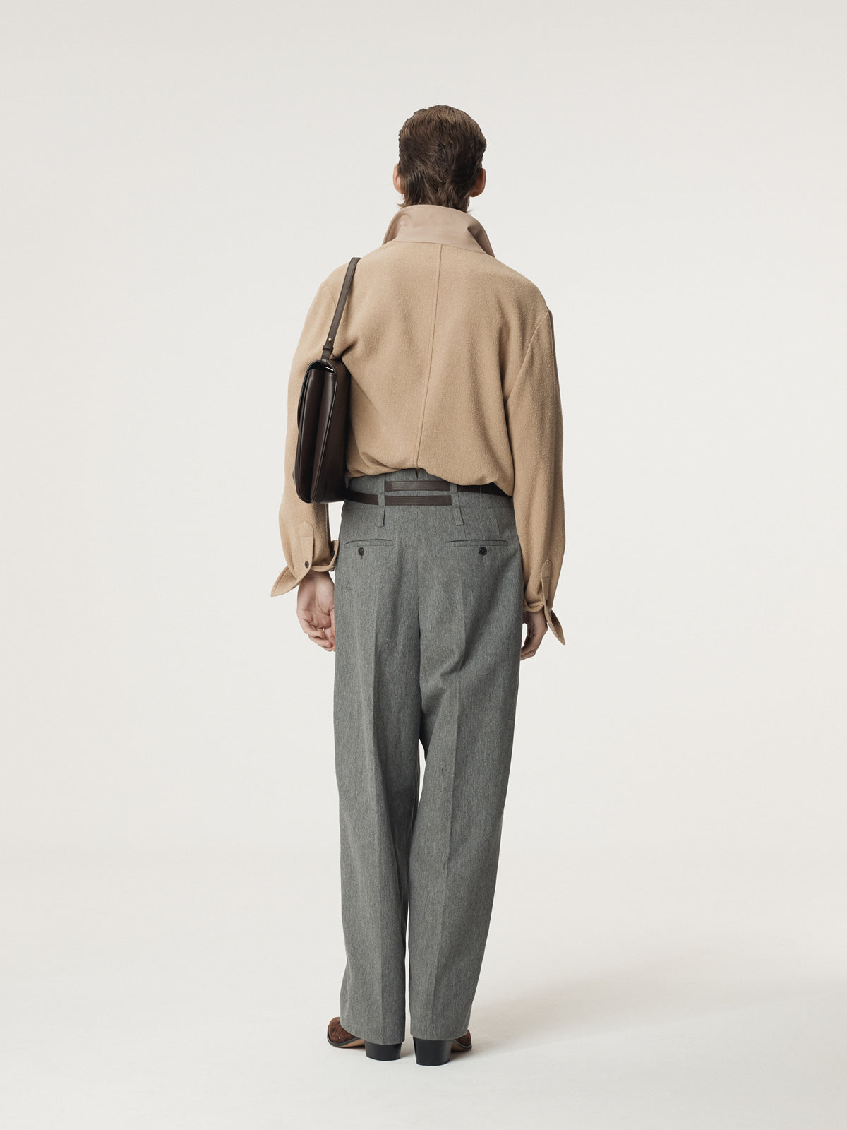 WOOL TWEED SOFT SHIRT (BEIGE)