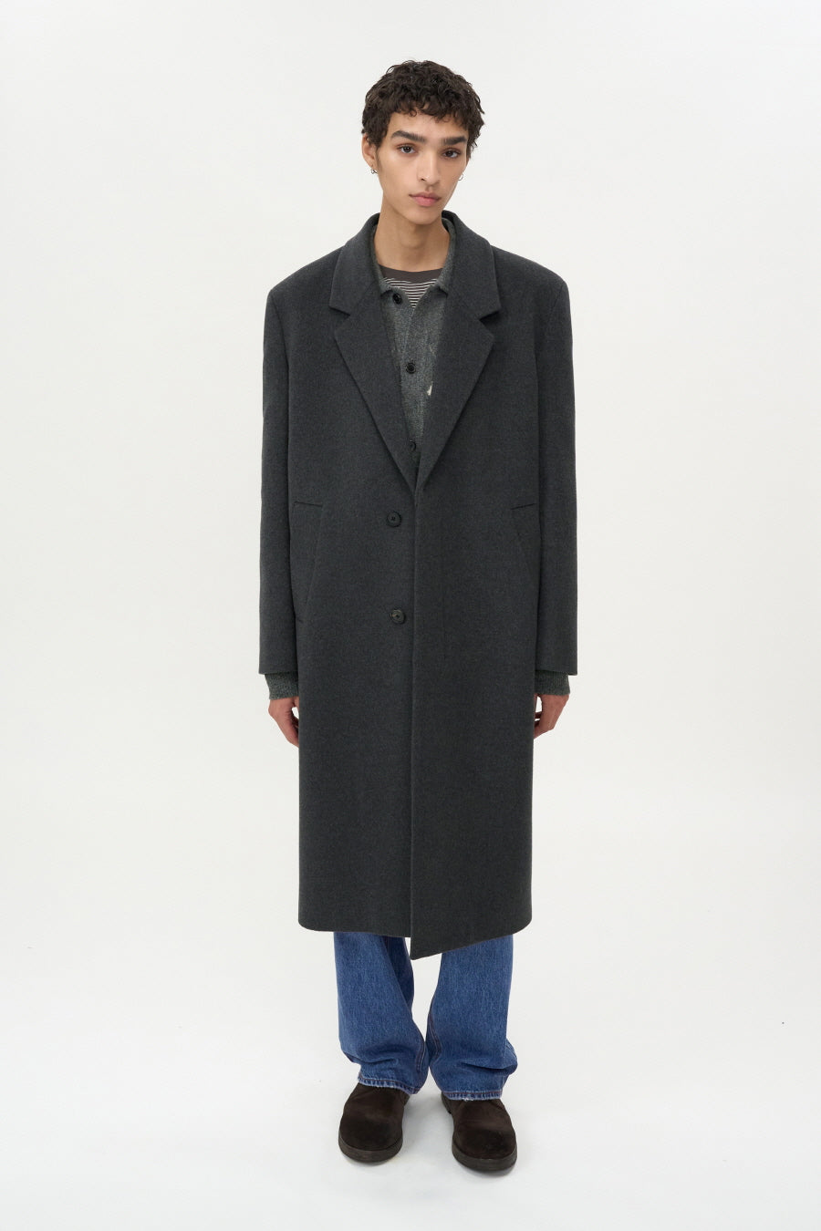 Mapel Cashmere Single Coat MELANGE GREY