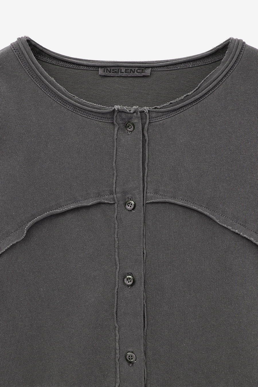 Slim Cutoff Cardigan CHARCOAL