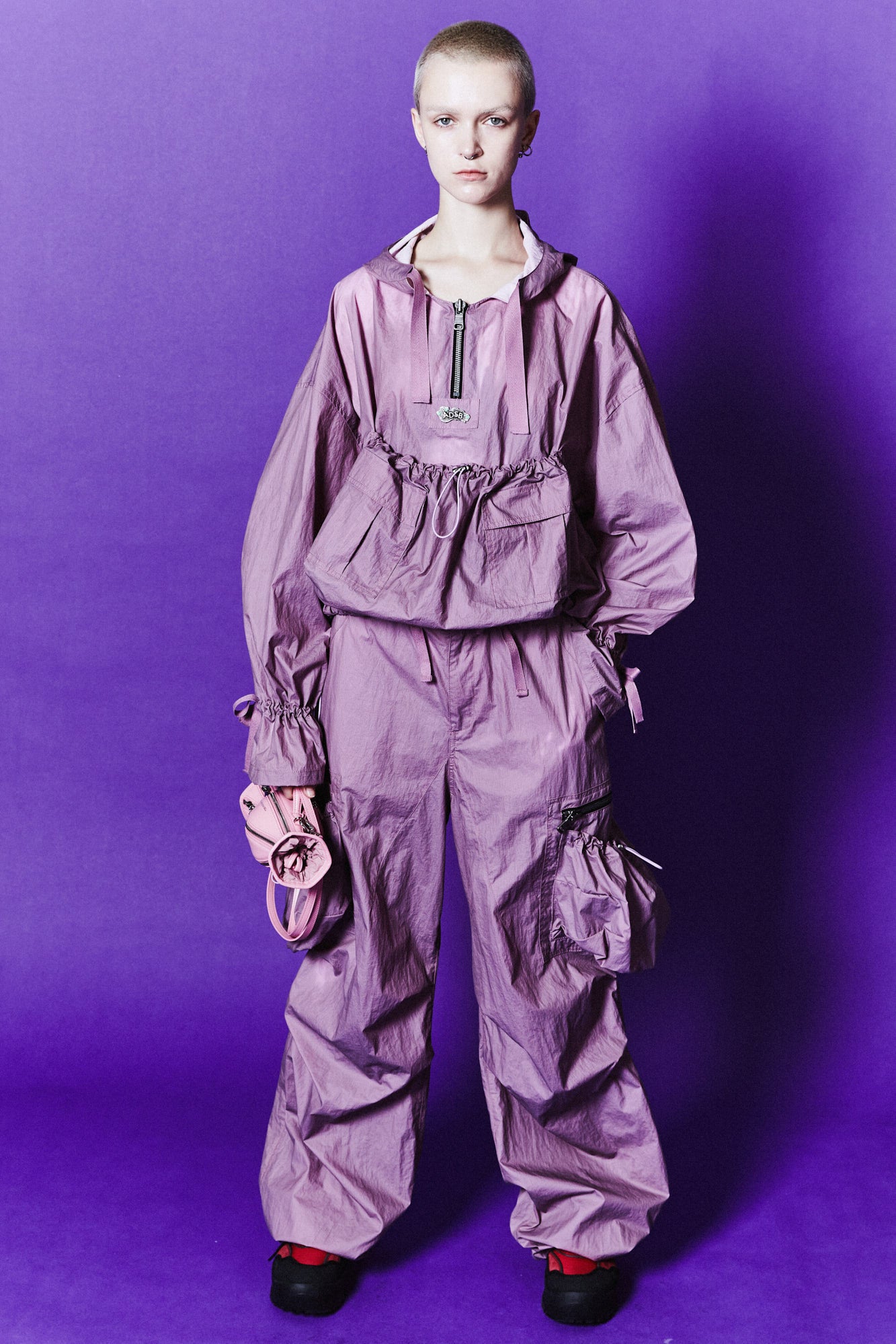 BALLOON POCKET PANTS apa709w (DUSTY PINK)