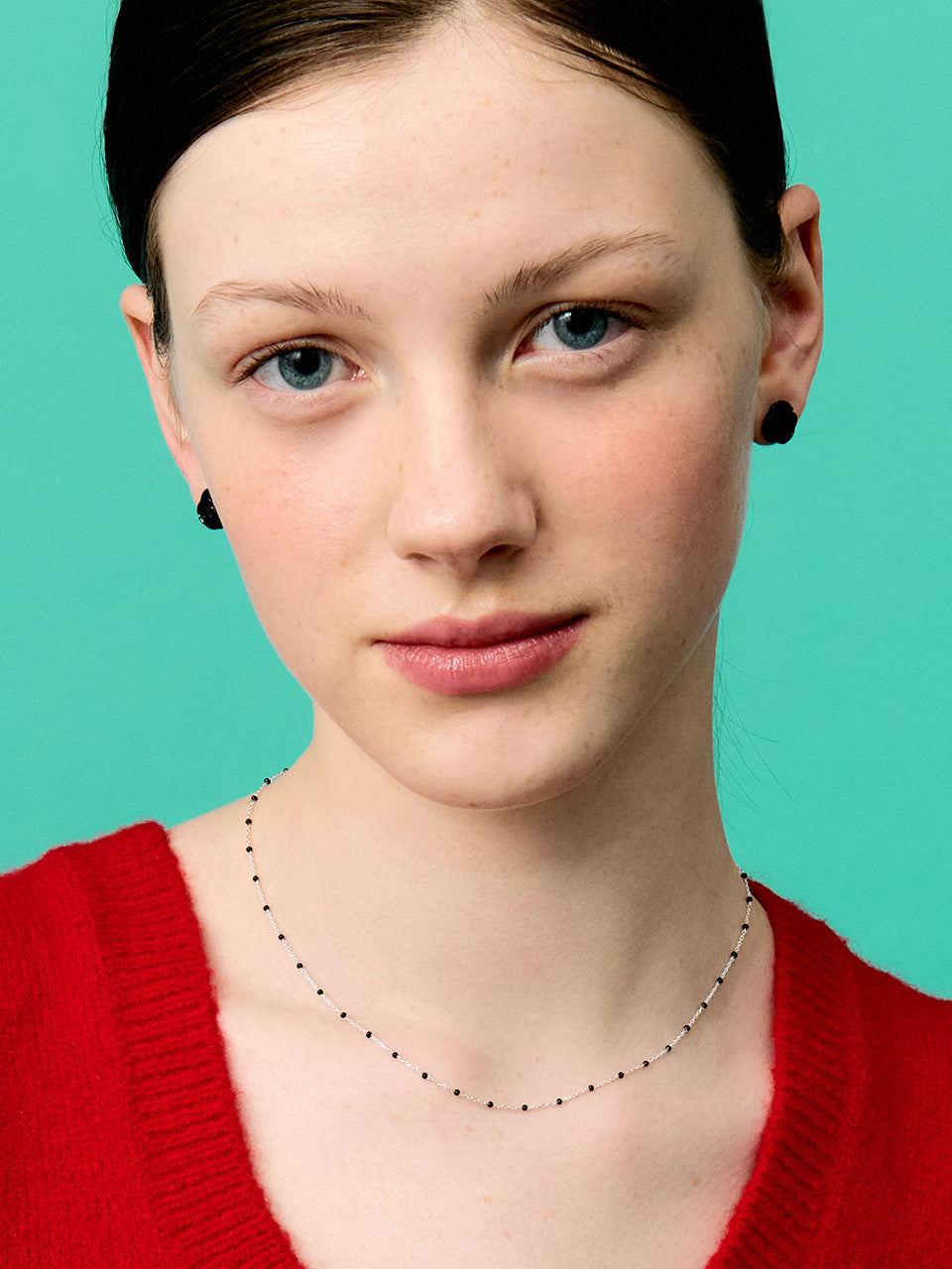 [925 Silver] Color Dot Necklace_VH2536NE001M