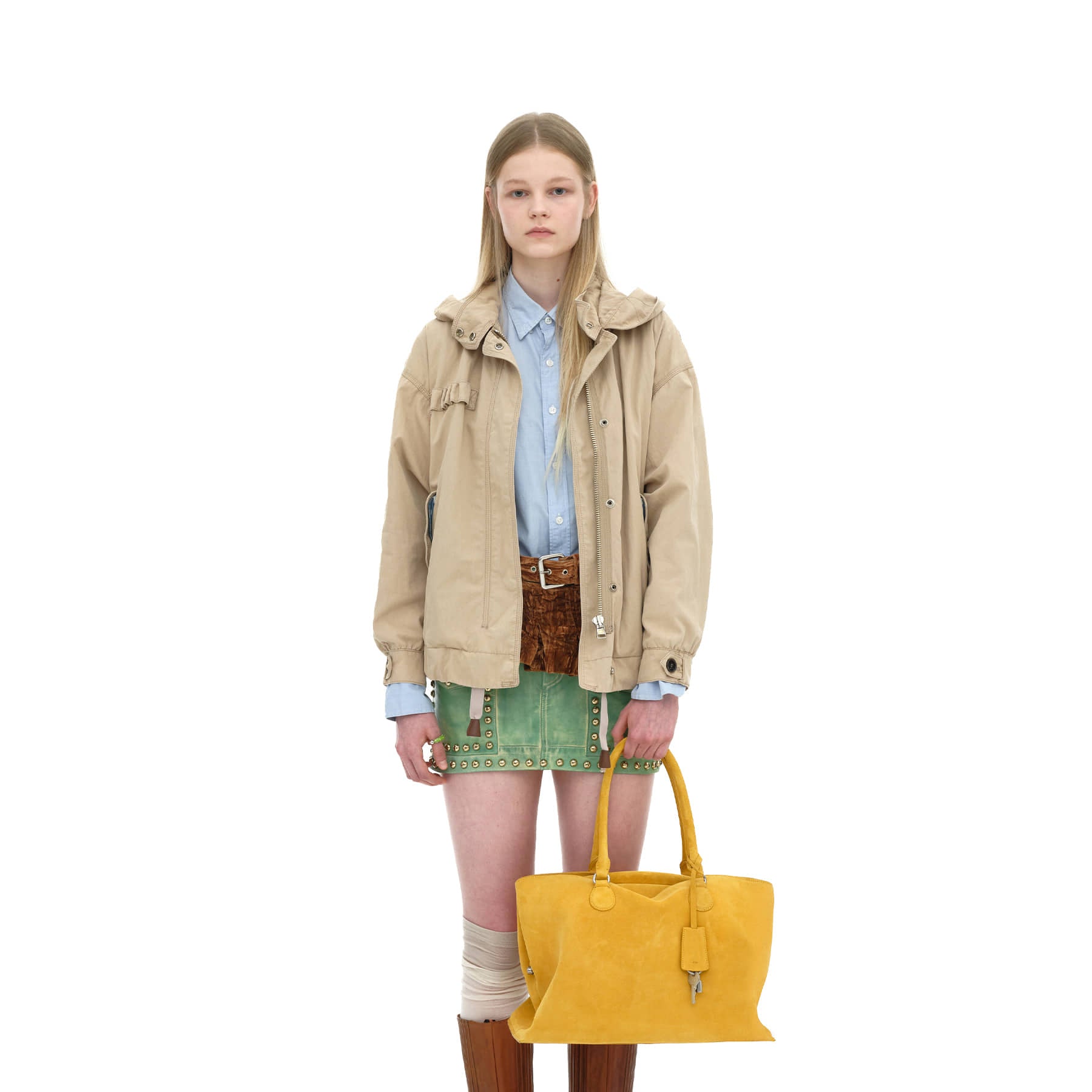 SHELL BROT LARGE [SUEDE MUSTARD]