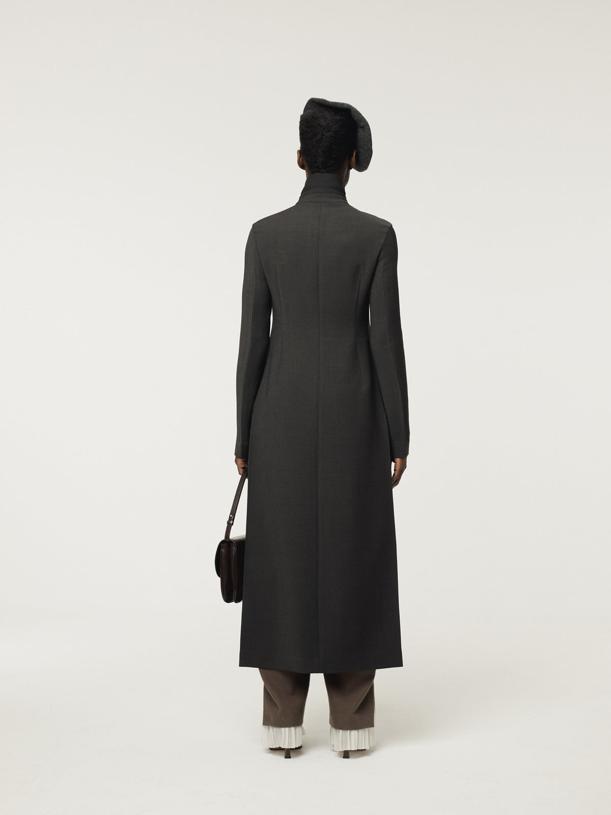 SLIM FIT SHIRT DRESS (CHARCOAL GREY)