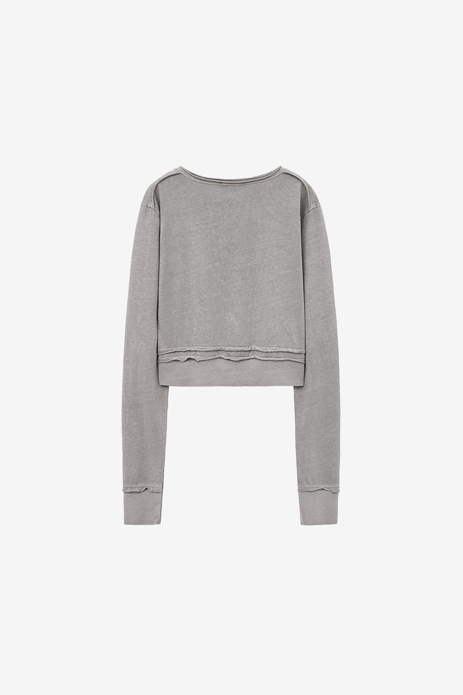 Slim Cutoff Cardigan GREY