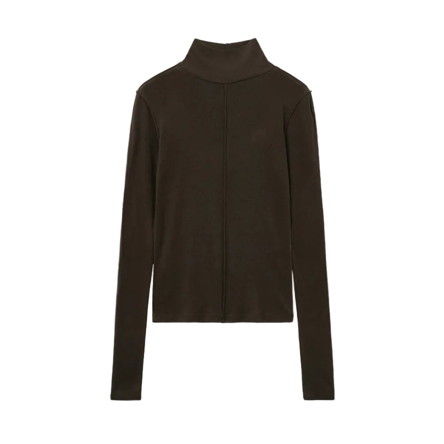 Line Point Turtleneck KHAKI BROWN