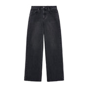 Broken Twill Straight Jeans BLACK