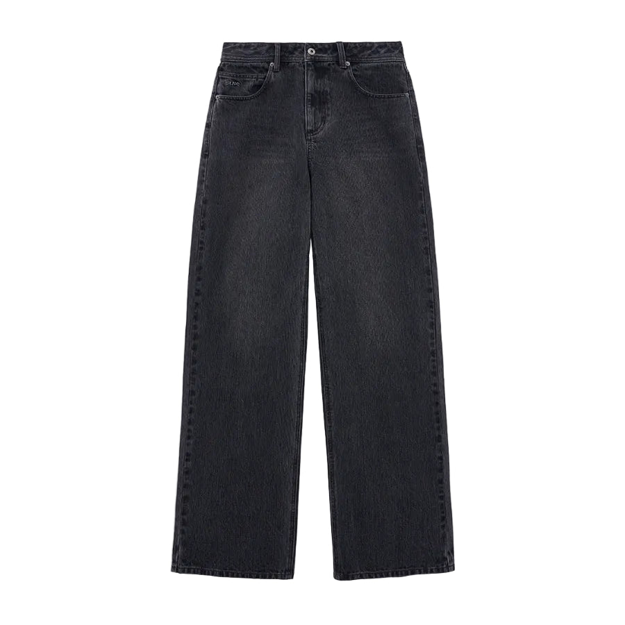 Broken Twill Straight Jeans BLACK