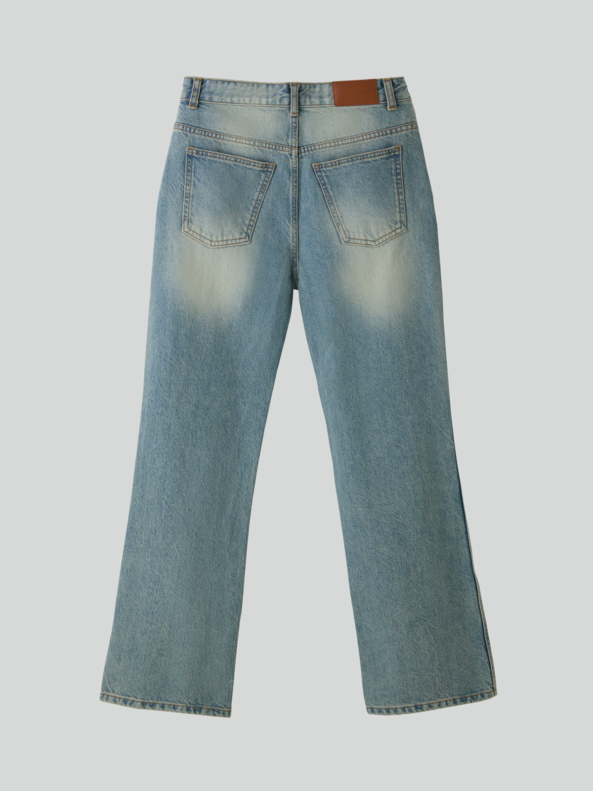 SEMI FLARE DENIM PANTS (LIGHT BLUE)