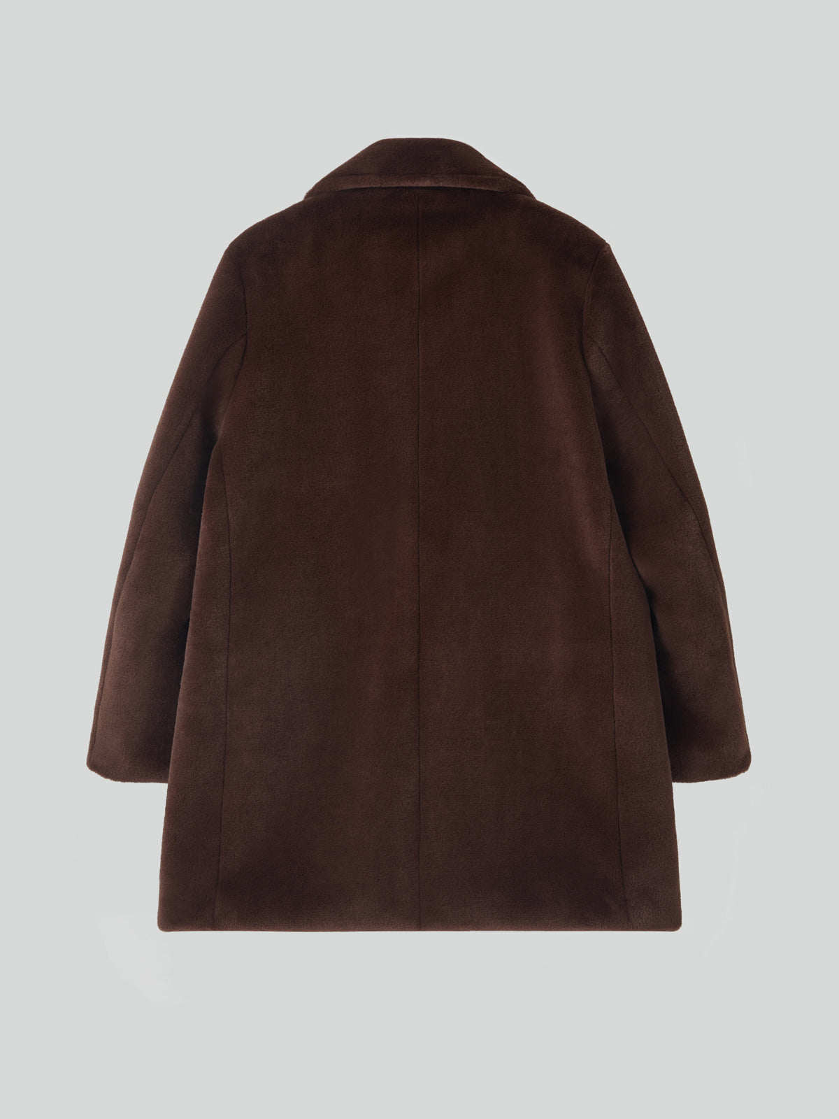 GRANDMA FAUX FUR DOUBLE COAT (VINTAGE BROWN)