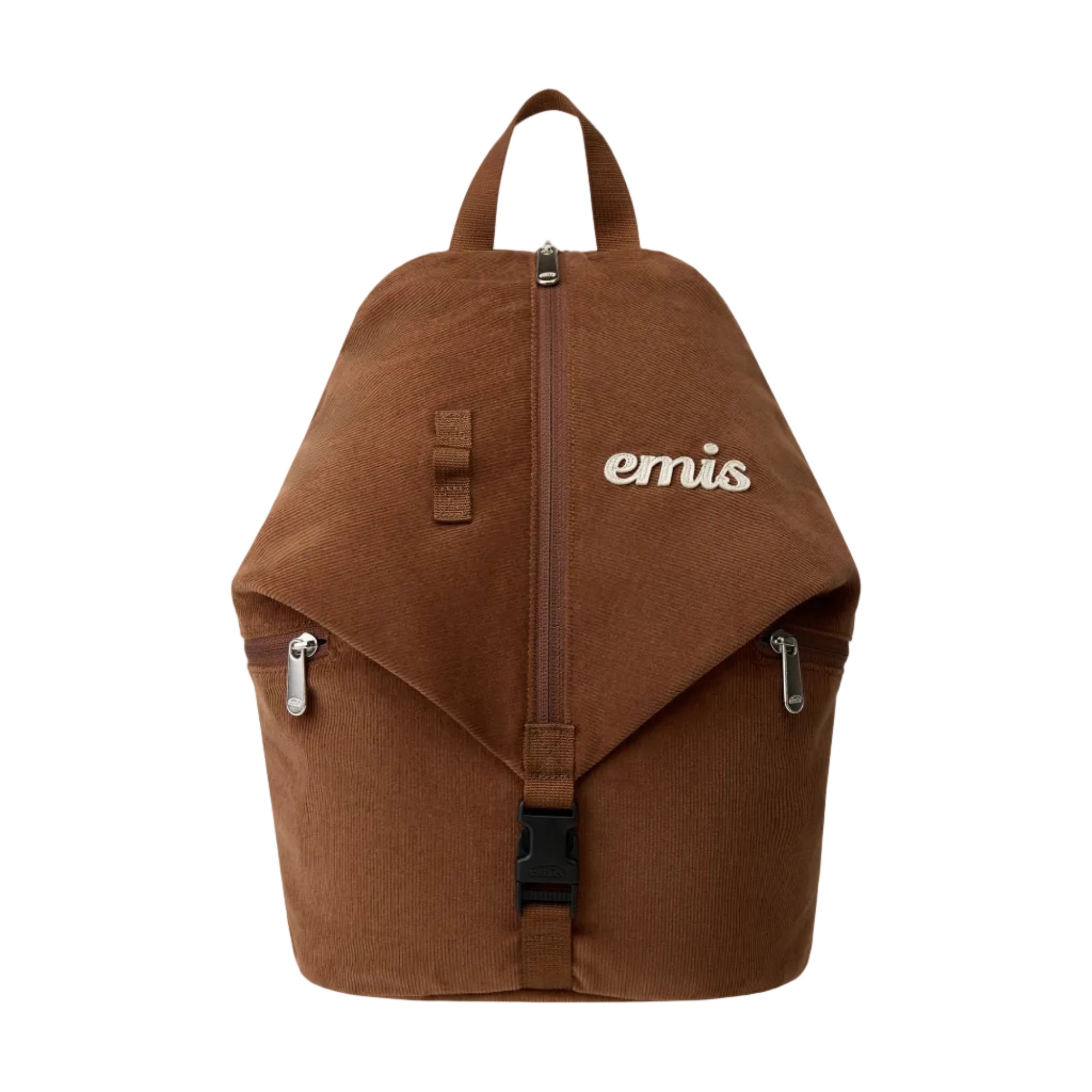 CORDUROY CONVERTIBLE BACKPACK-BROWN
