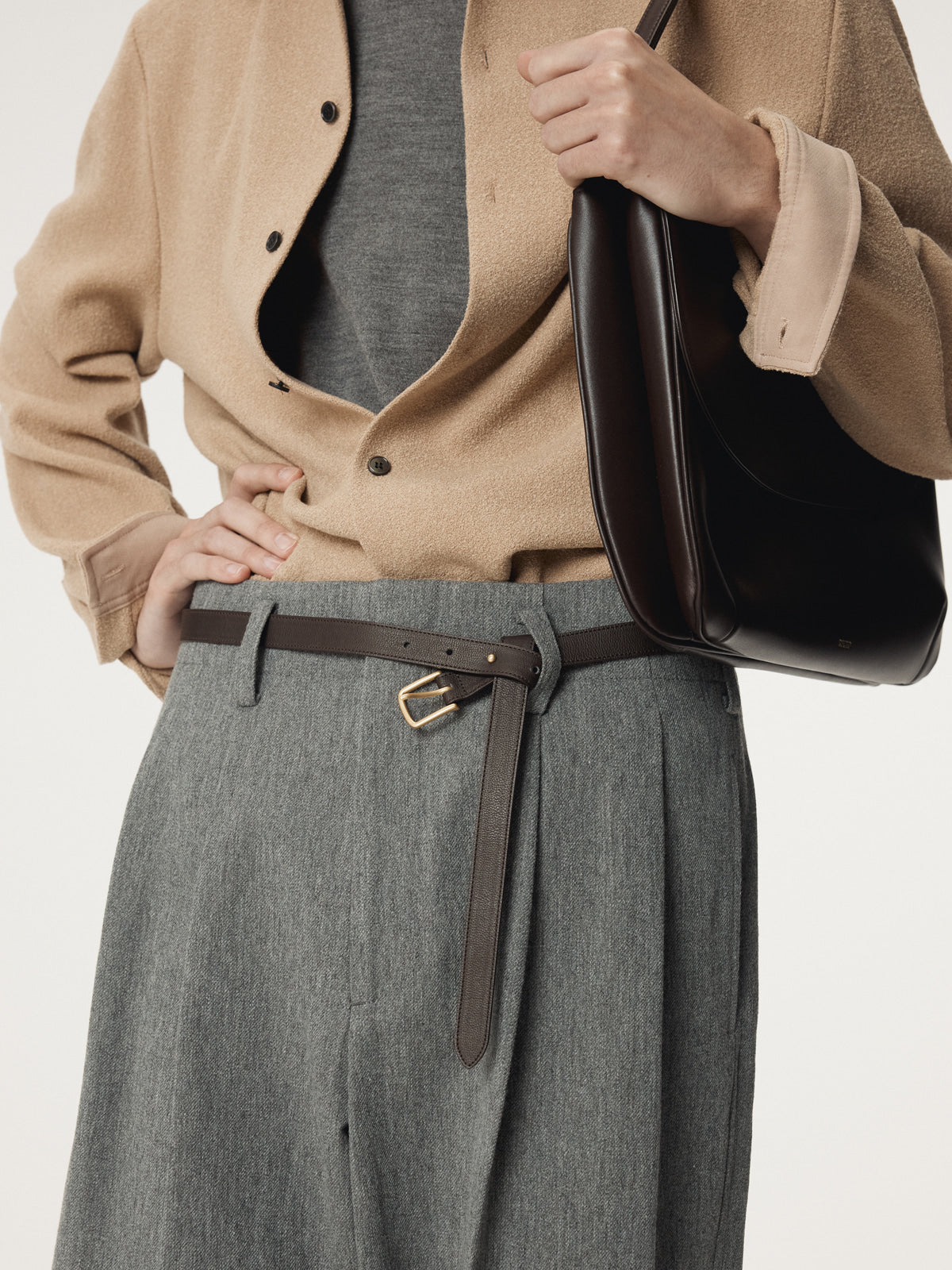 WOOL TWEED SOFT SHIRT (BEIGE)