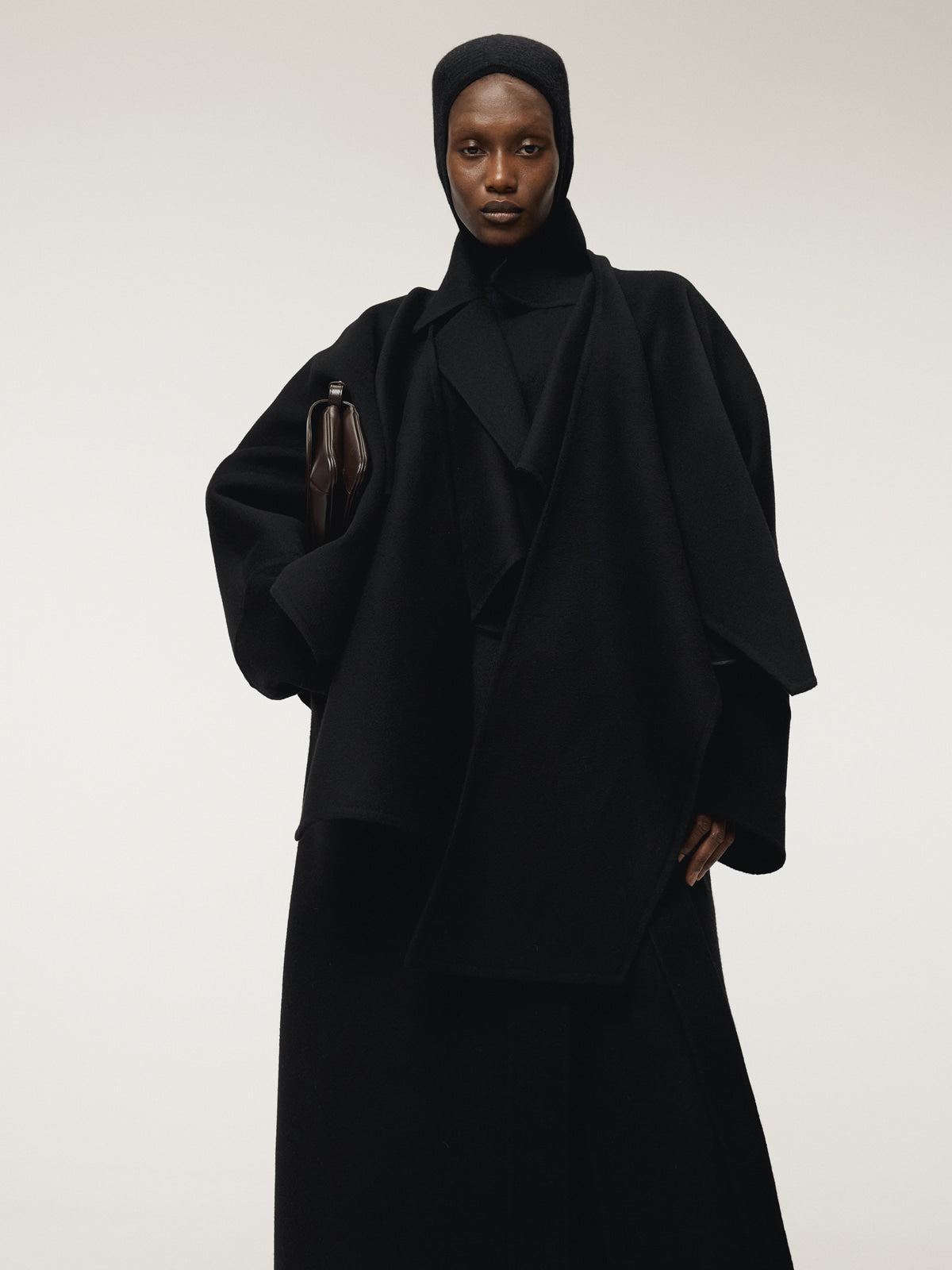 HANDMADE MUFFLER COAT (BLACK)