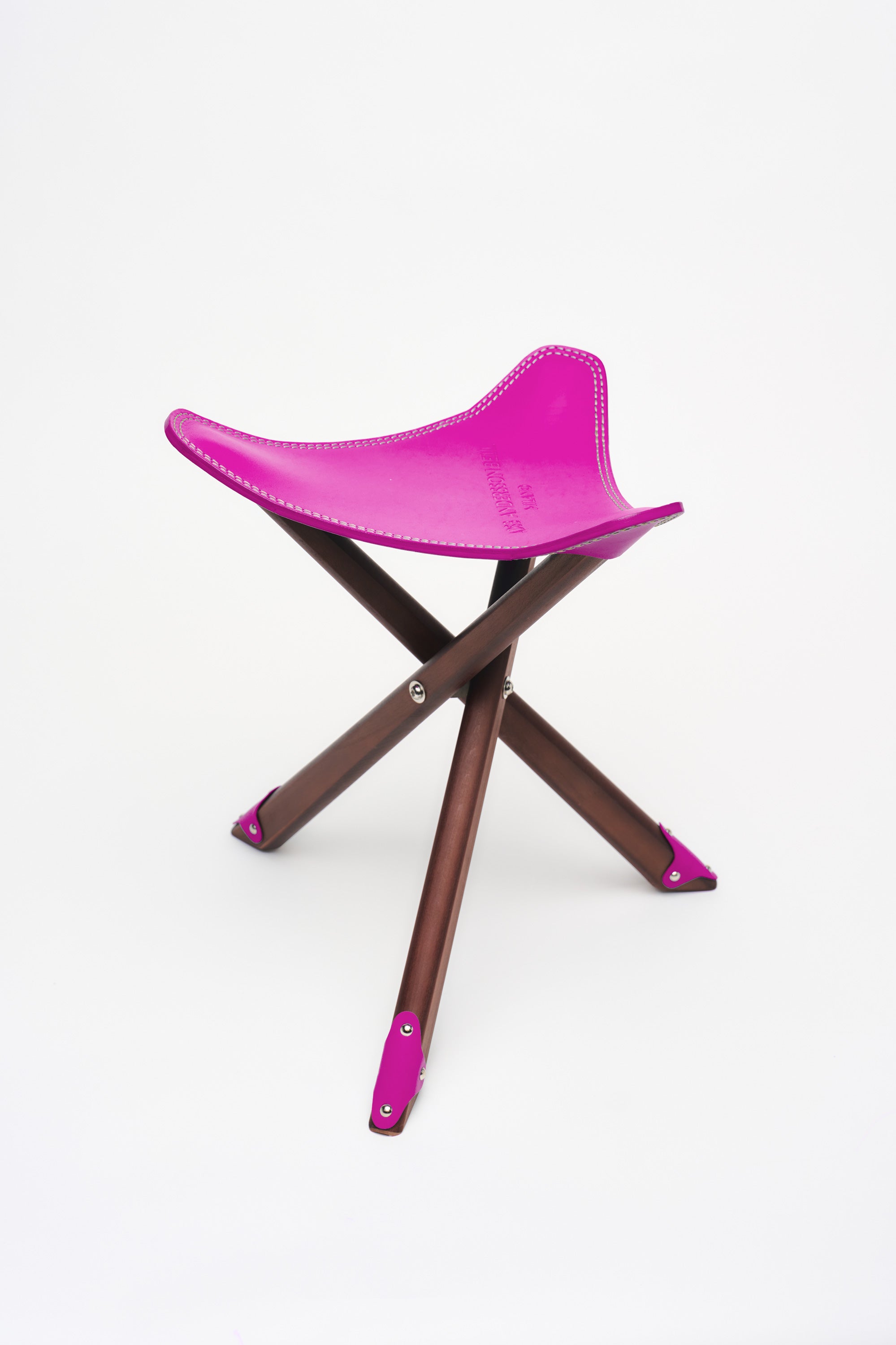 ADSB MILANO LEATHER TRIPOD STOOL aaa426u(PINK)