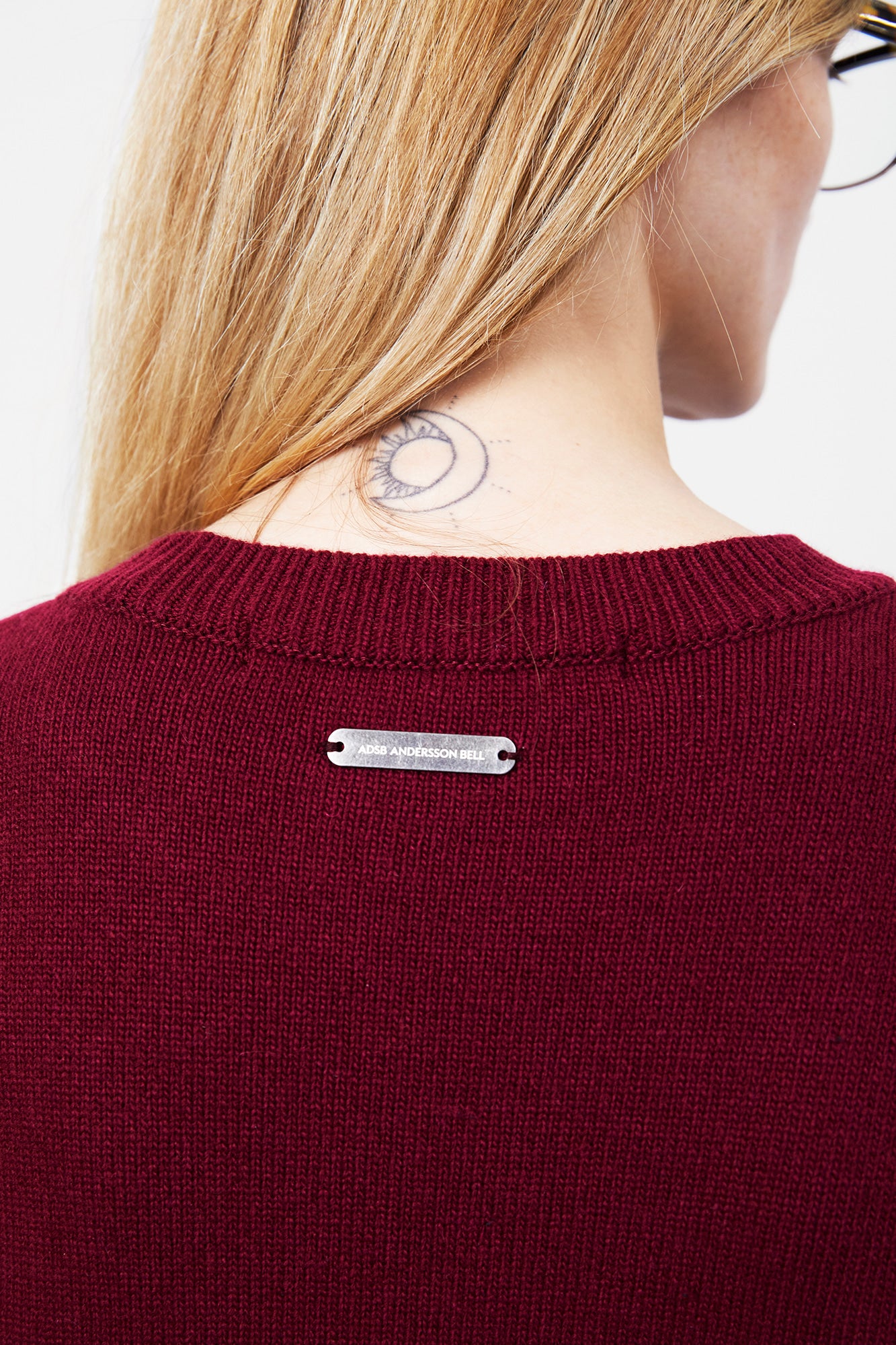 UNISEX CASHMERE ROSE CREW-NECK SWEATER atb1372u (LILAC)