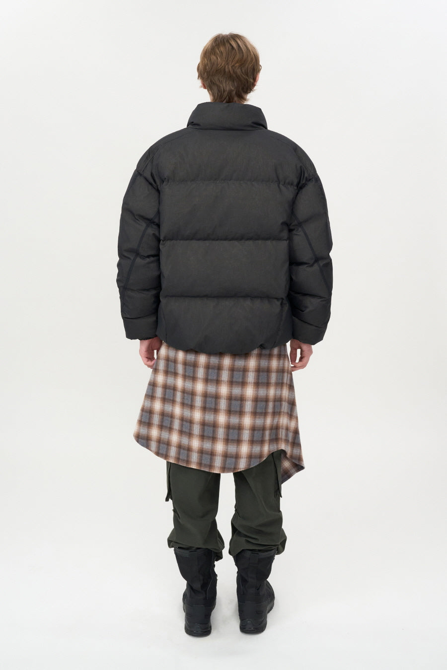 Double layered down jacket BLACK