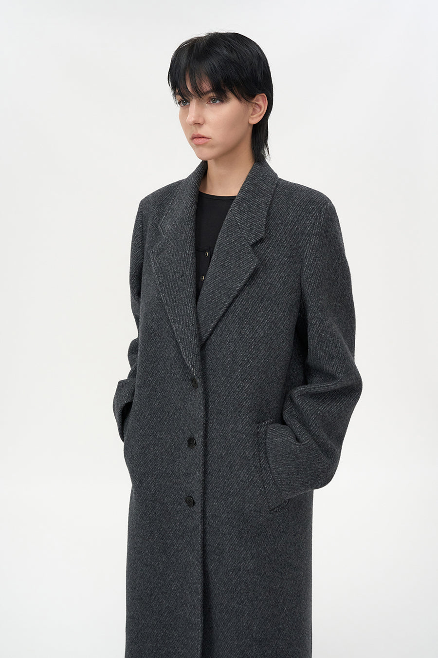 Classic maxi coat CHARCOAL