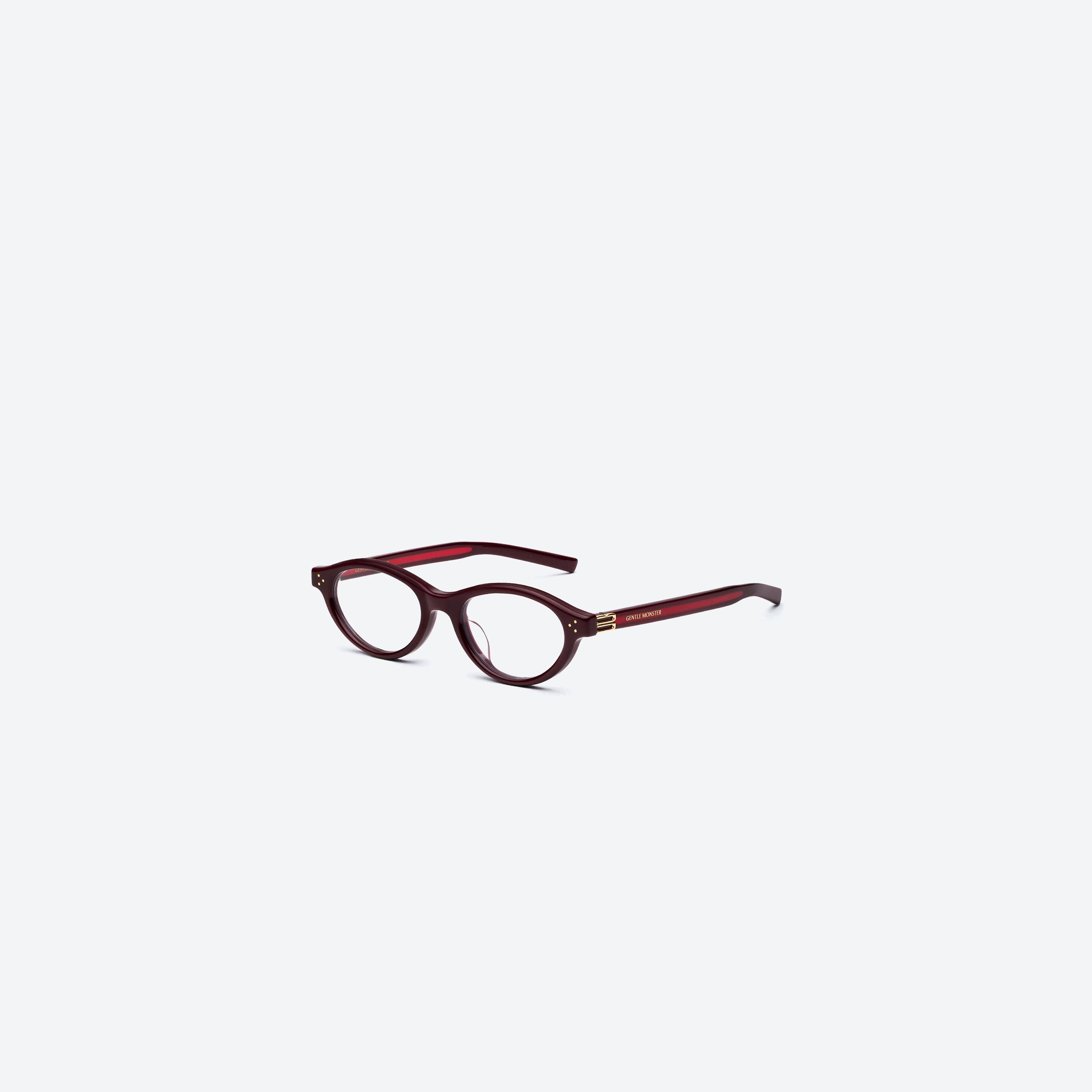 Gentle Monster Lad R7 Red Acetate Round Glasses