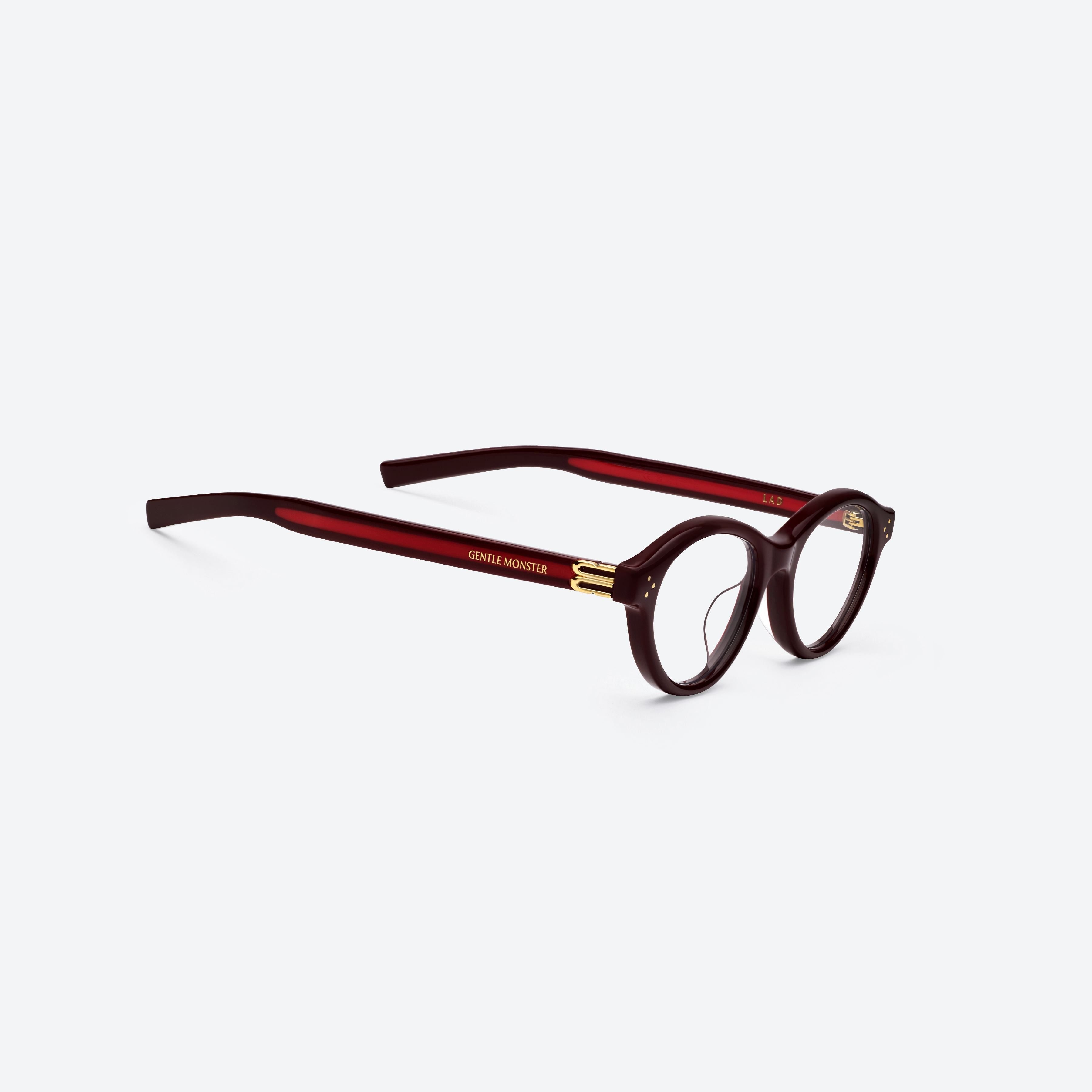 Gentle Monster Lad R7 Red Acetate Round Glasses