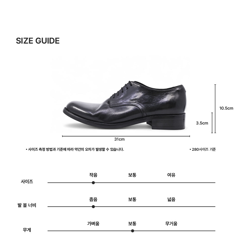 USN 70s Horsehide Derby Shoes Black