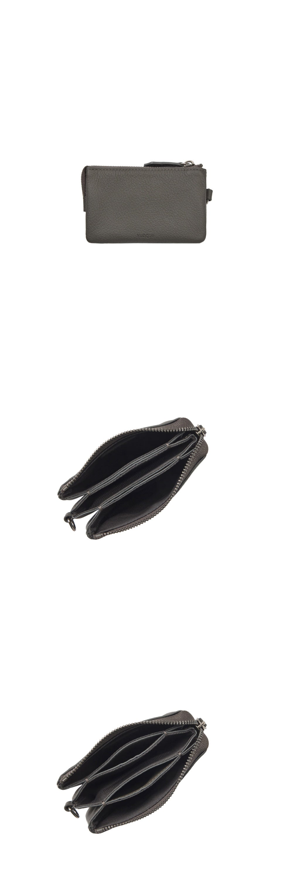 Halfmoon Pocket Accordion Card Wallet Shadow Grey