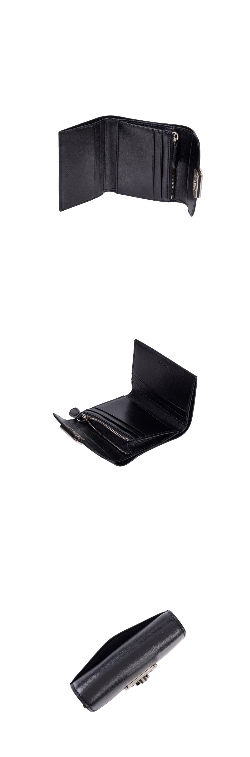 Occam Ring Square Half Wallet Black
