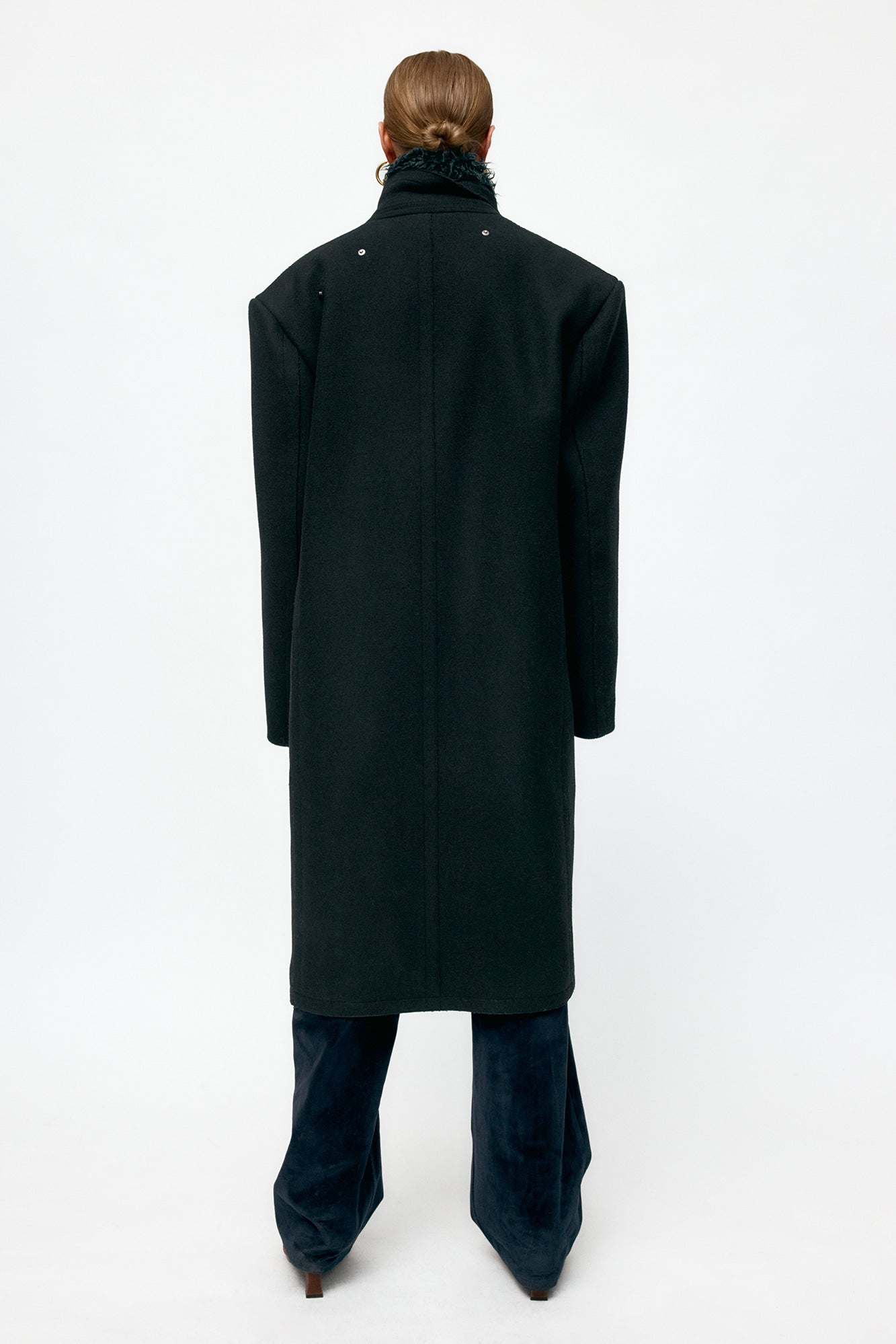 UNISEX JAMES WOOL COAT awa731u(BLACK)
