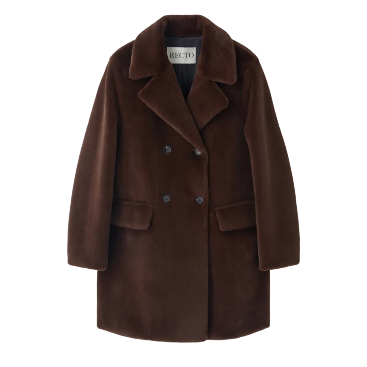 GRANDMA FAUX FUR DOUBLE COAT (VINTAGE BROWN)