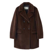 GRANDMA FAUX FUR DOUBLE COAT (VINTAGE BROWN)