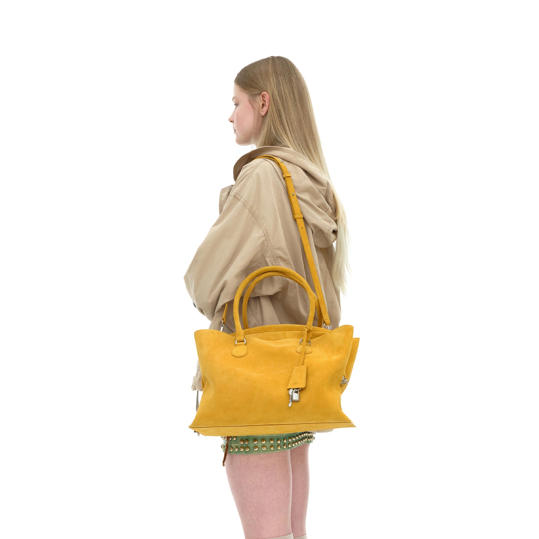 SHELL BROT LARGE [SUEDE MUSTARD]