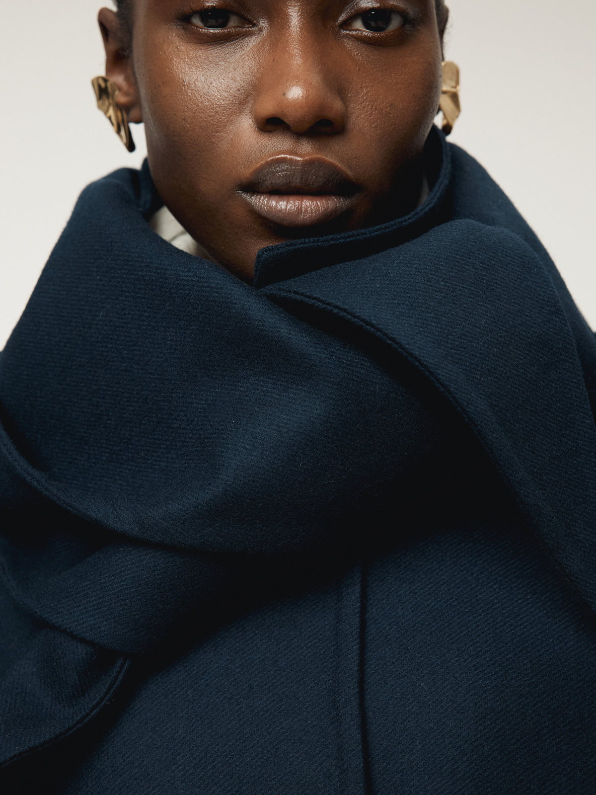 OVERSIZED HANDMADE HOODY COAT (NAVY)