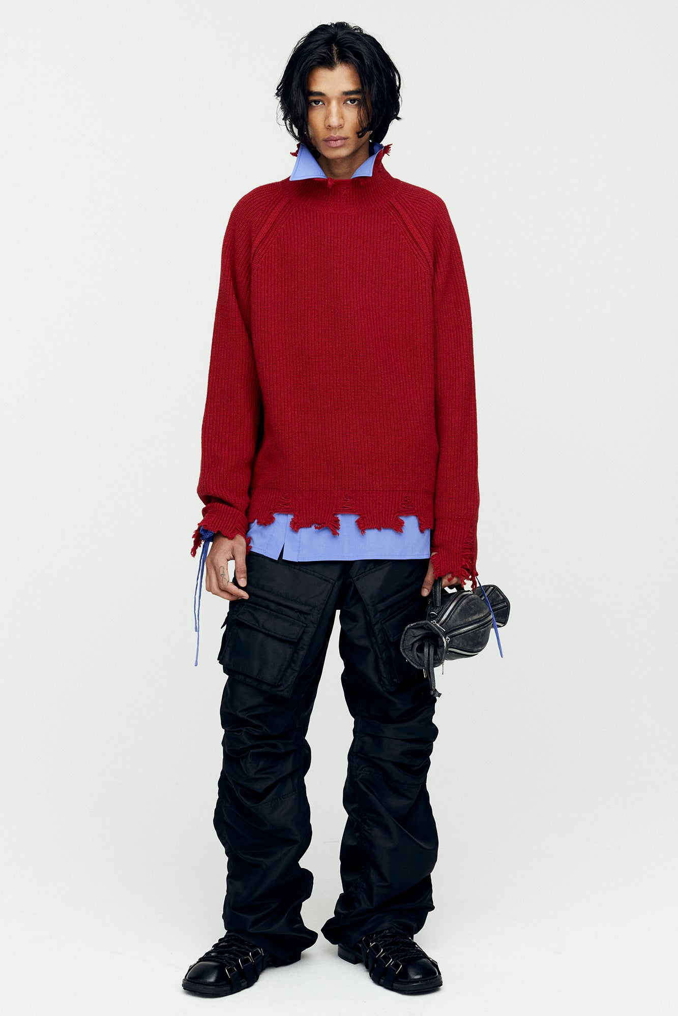 ROGHEN TURTLE NECK SWEATER atb1157m (BLACK)