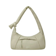 PADDED ZIP POCKET SHOULDER BAG - BEIGE