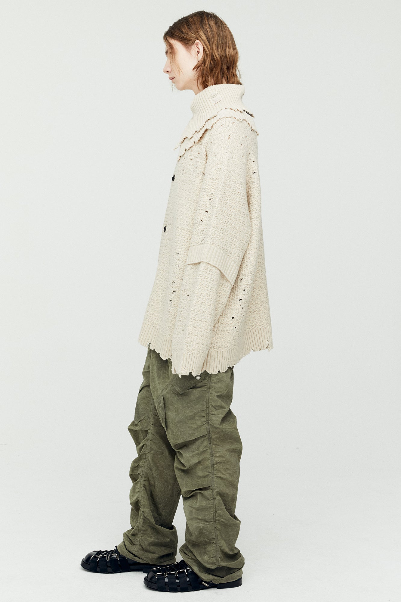 UNISEX ROGHEN WOOL NECK WARMER aaa421u (BEIGE)