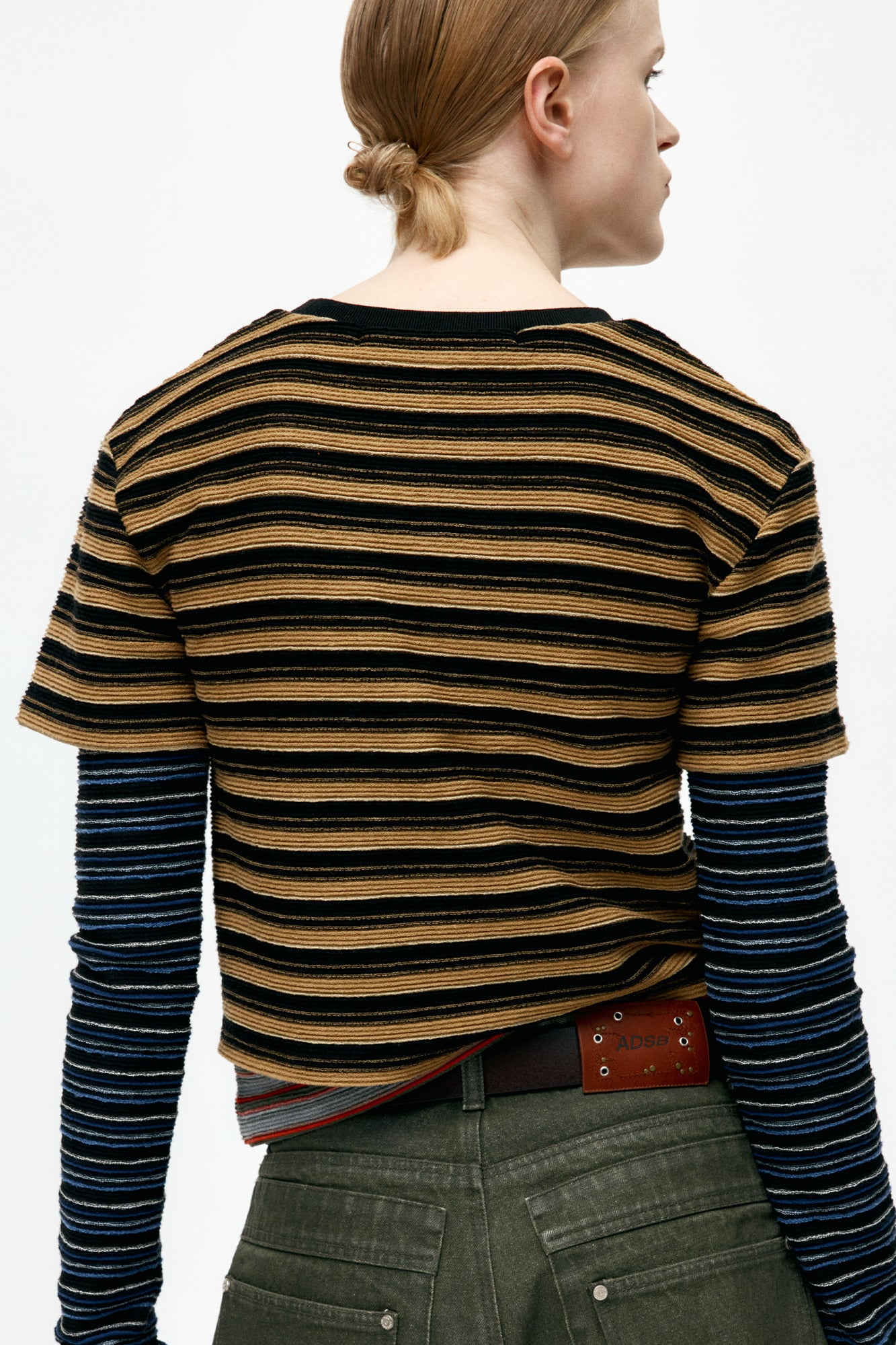 MULTI STRIPE LS T-SHIRTS atb1353w(MULTI)