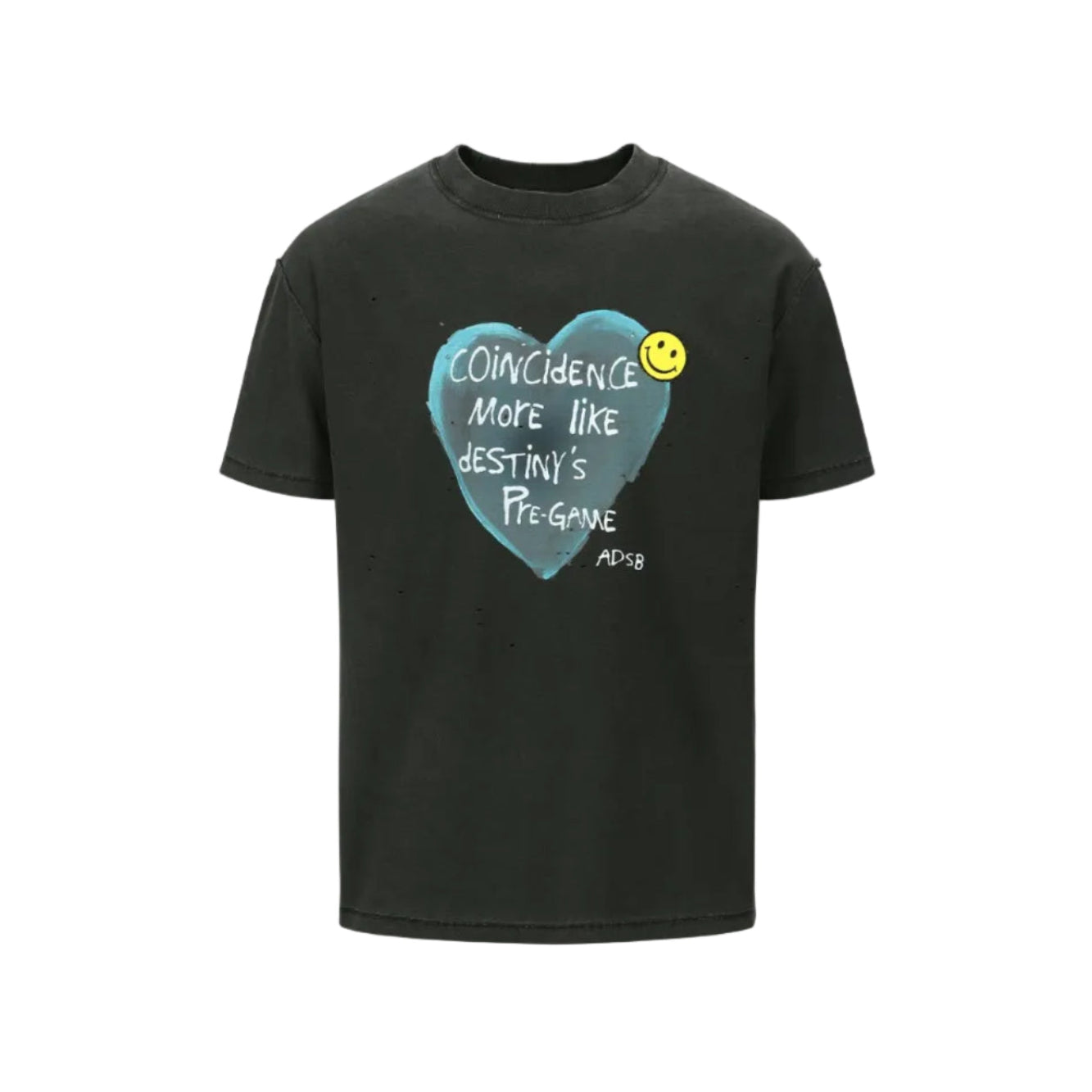 UNISEX HEART MESSAGE T-SHIRT atb1251u (CHARCOAL)