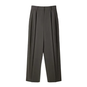 TWO TUCK SUIT PANTS (MIDNIGHT GREY)