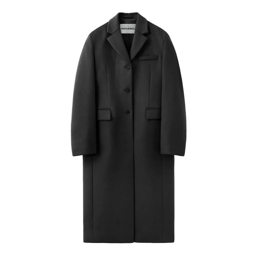 Cashmere Single Maxi Coat BLACK