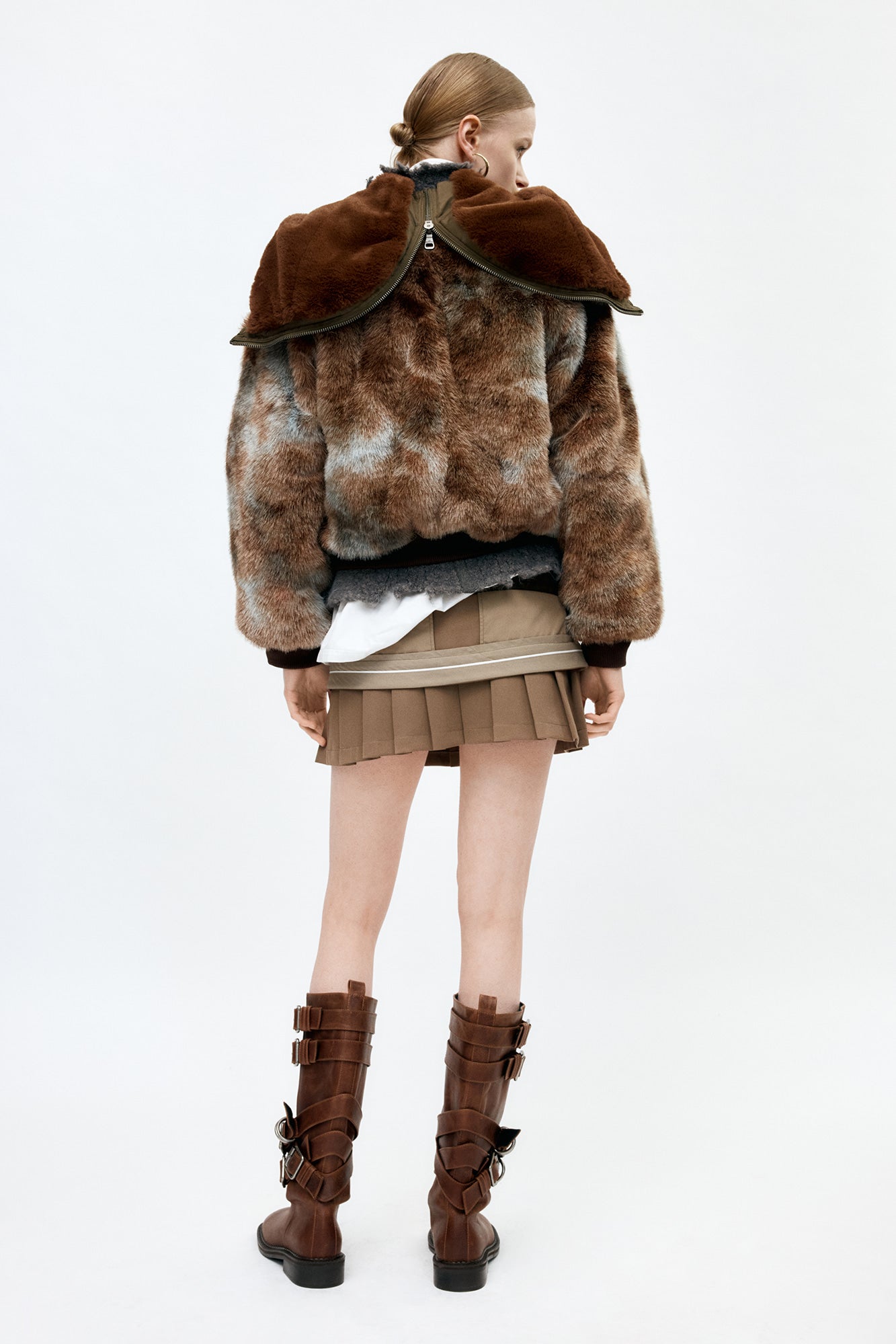 VANESSA FUR N2B JACKET awa728w(BROWN)