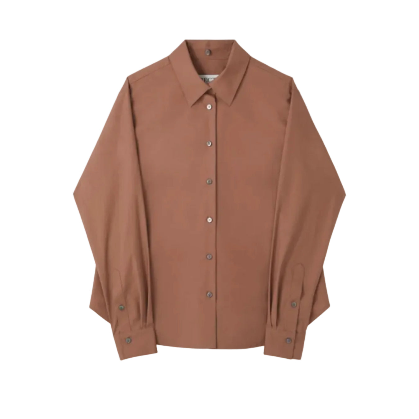 POWDERY COTTON SCARF SHIRT (RUST PINK)