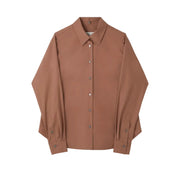 POWDERY COTTON SCARF SHIRT (RUST PINK)