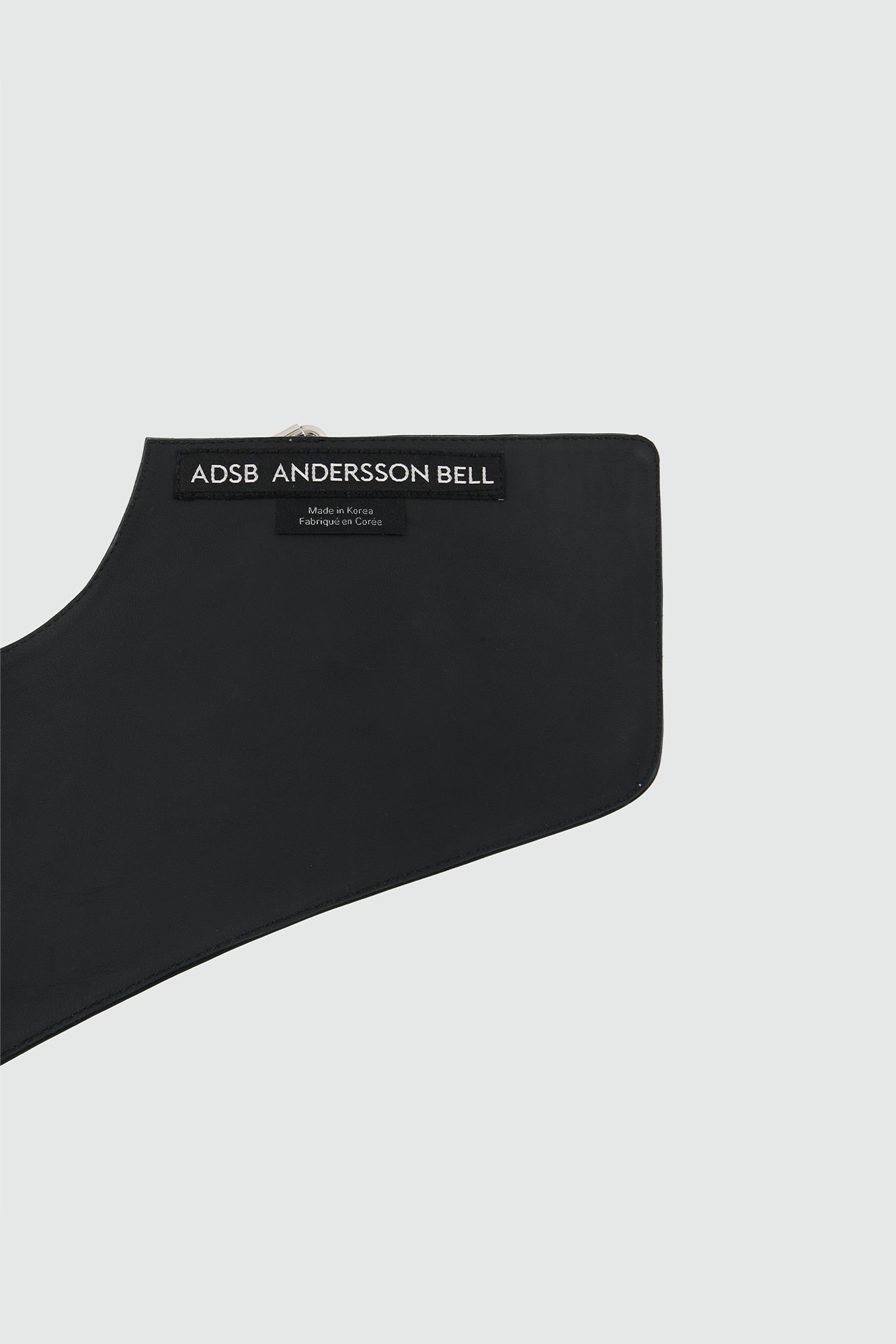 UNISEX LEATHER SLASH SCARF aaa489u (BLACK)
